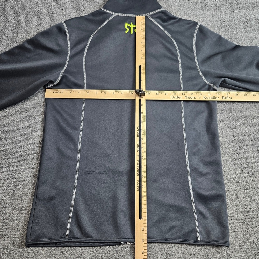 Ragnar Relay Full Zip Track Jacket Mens Large Black‎ Lime Green Activewear - Picture 7 of 9
